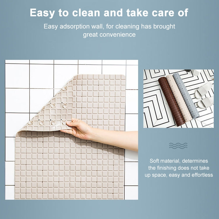 PVC Anti Slip Toilet Bathroom Suction Sucker Bath Mats Carpet, Size: 71x40CM