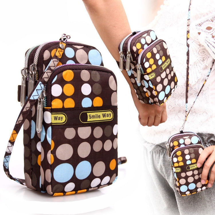 Lady Printing Zipper Shoulder Bag Mini Wrist Purse Coin Purse
