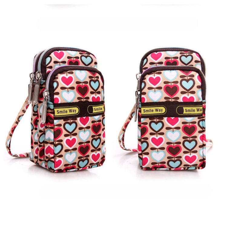 Lady Printing Zipper Shoulder Bag Mini Wrist Purse Coin Purse