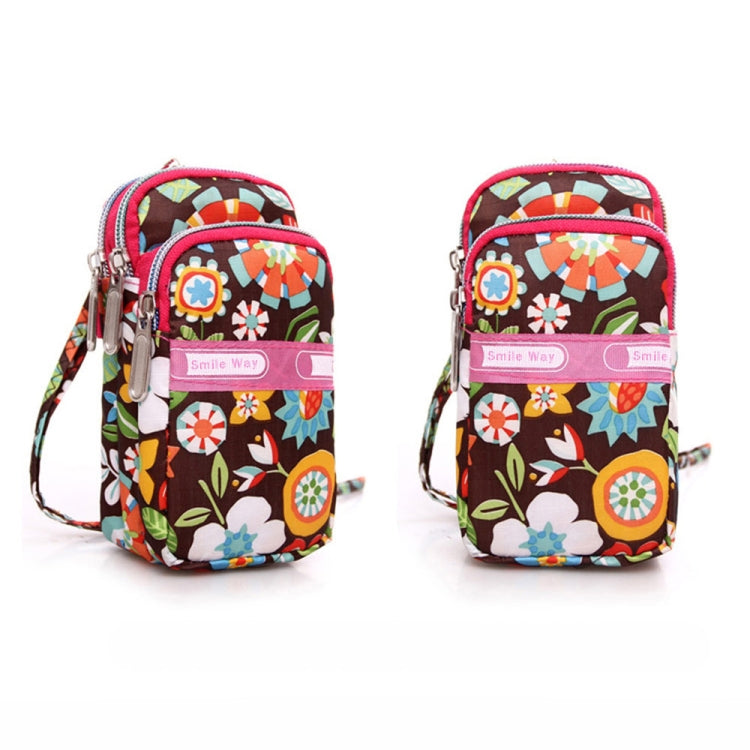 Lady Printing Zipper Shoulder Bag Mini Wrist Purse Coin Purse