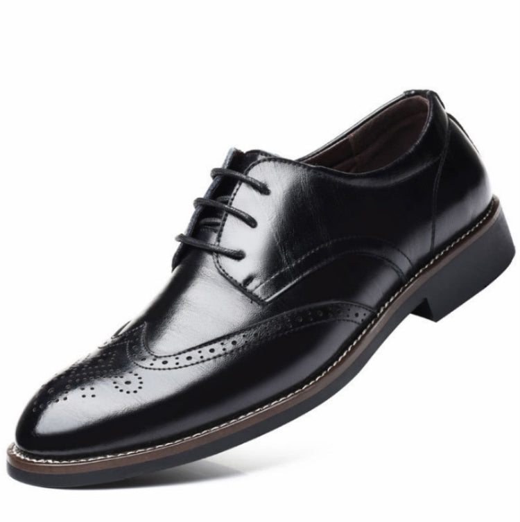 Breathable Mesh Face Hollow Low To Help Men Business Dress Shoes, Size:37