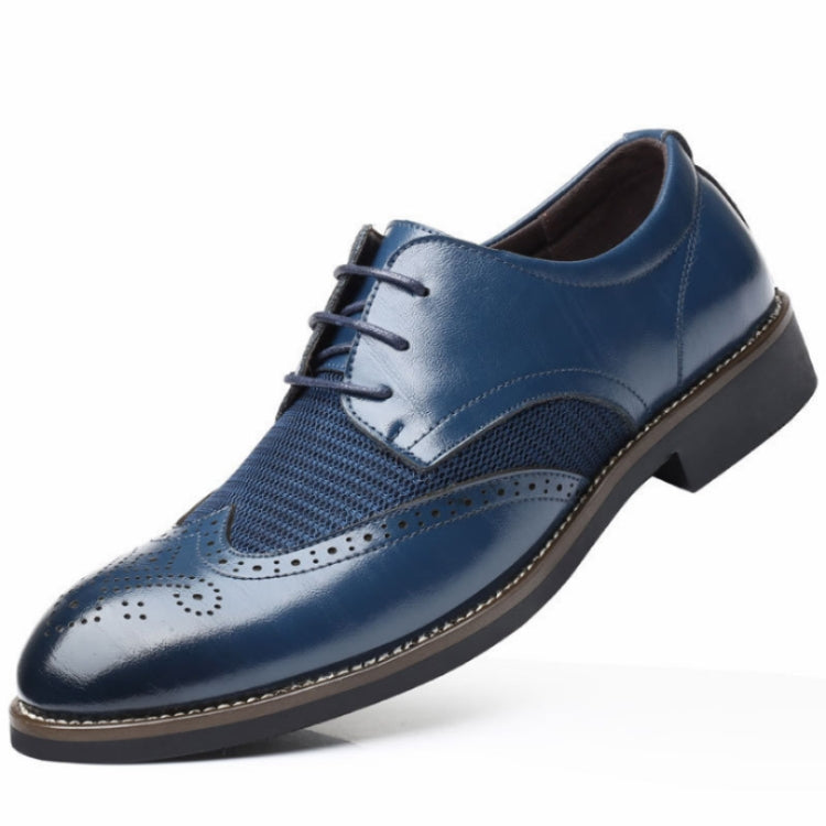Breathable Mesh Face Hollow Low To Help Men Business Dress Shoes, Size:37