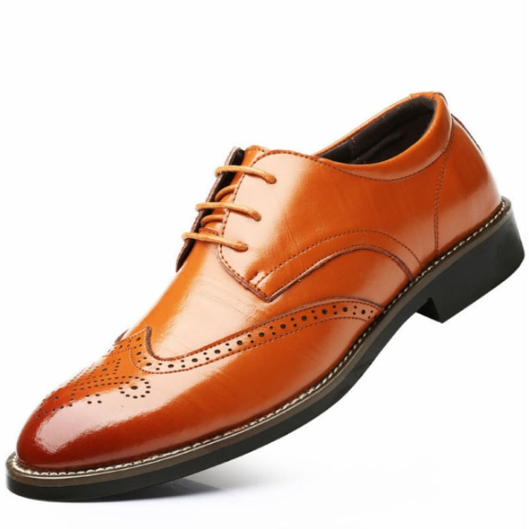 Breathable Mesh Face Hollow Low To Help Men Business Dress Shoes, Size:40