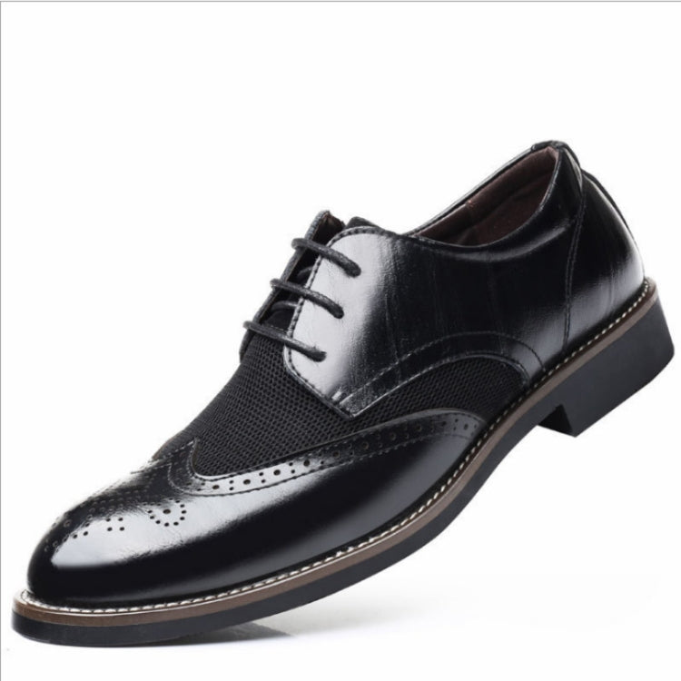 Breathable Mesh Face Hollow Low To Help Men Business Dress Shoes, Size:40