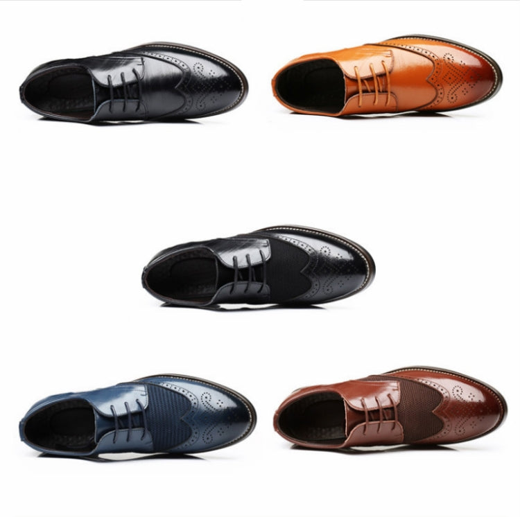 Breathable Mesh Face Hollow Low To Help Men Business Dress Shoes, Size:40