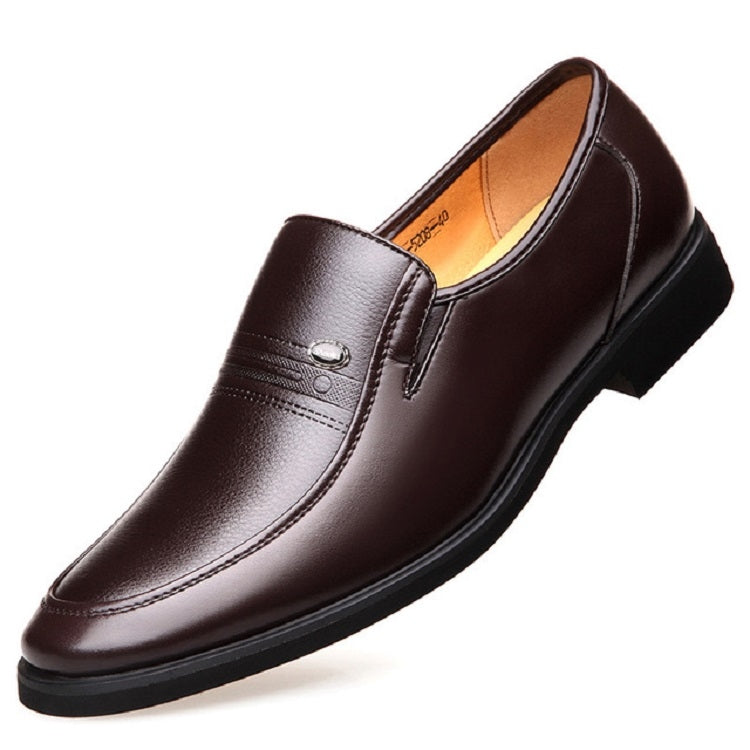 Autumn Men Business Leather Shoes for Middle-aged, Size:38