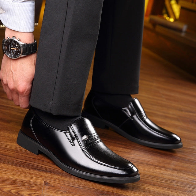 Autumn Men Business Leather Shoes for Middle-aged, Size:41