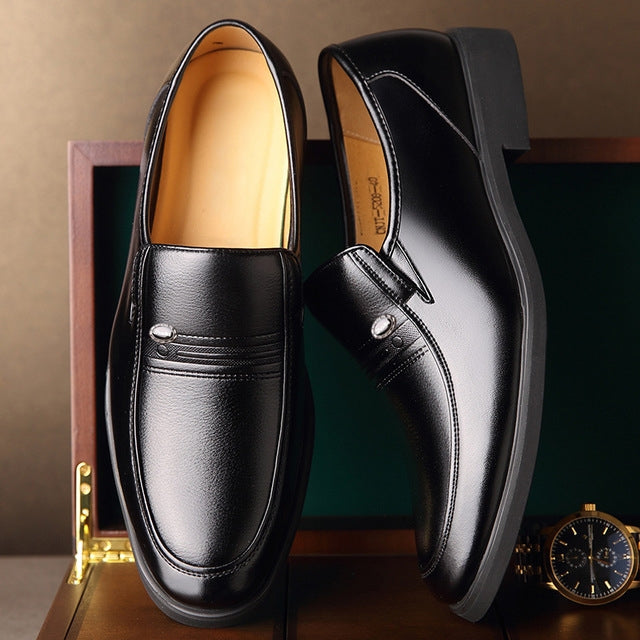 Autumn Men Business Leather Shoes for Middle-aged, Size:41