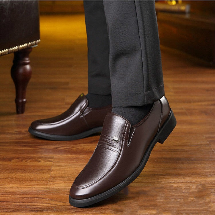 Autumn Men Business Leather Shoes for Middle-aged, Size:46