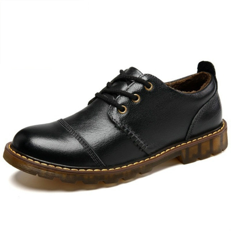 Leather Men Shoes Business Casual Shoes Round Head Shoes, Size:40