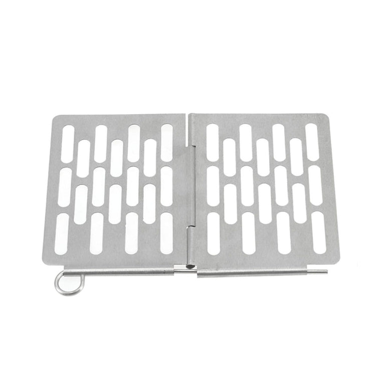 Stainless Steel Folding Barbecue Net  Portable BBQ Picnic Accessories, Size:S 15x10.3CM