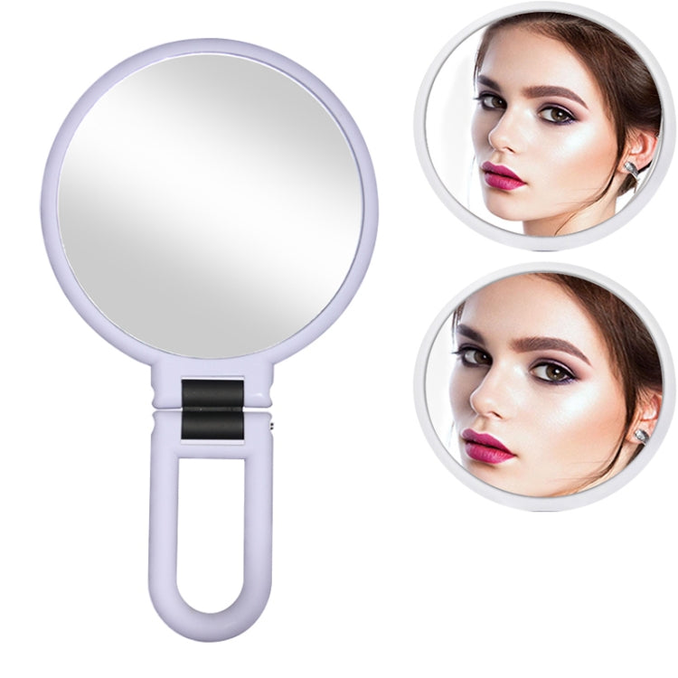 Portable Handheld Folding Adjustable Mount Magnifying Makeup Mirror, Size:2 Times