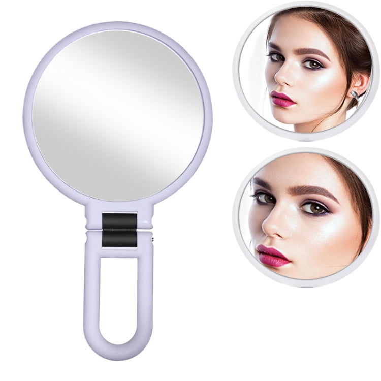 Portable Handheld Folding Adjustable Mount Magnifying Makeup Mirror, Size:5 Times