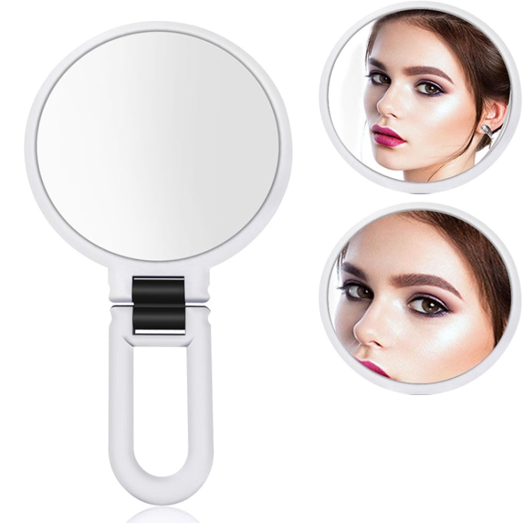 Portable Handheld Folding Adjustable Mount Magnifying Makeup Mirror, Size:10 Times