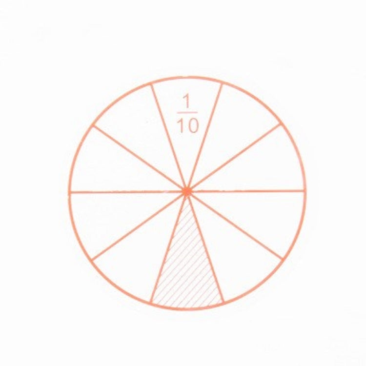 2 PCS 8cm Fractional Score Problem Recognition Learning Primary School Mathematics Teaching Instrument