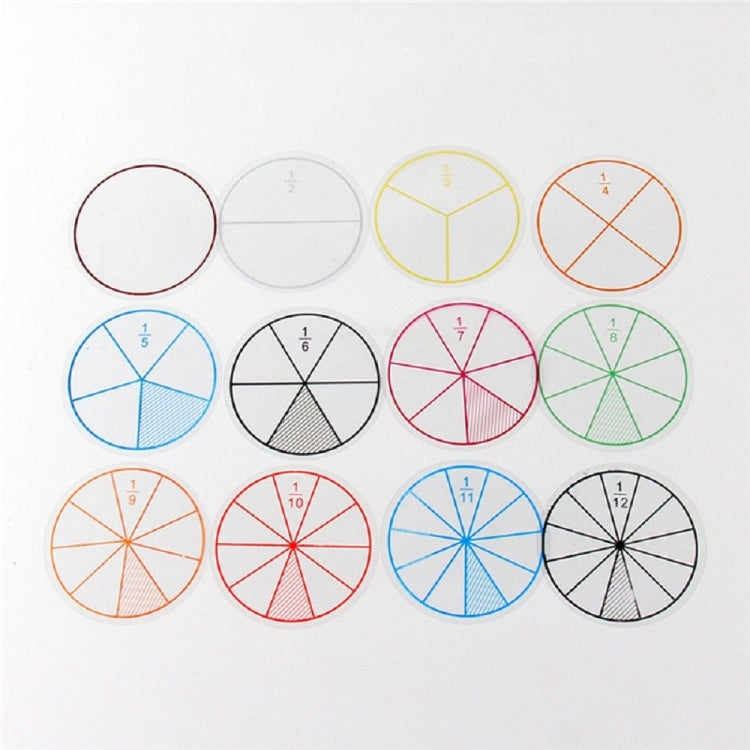 2 PCS 8cm Fractional Score Problem Recognition Learning Primary School Mathematics Teaching Instrument