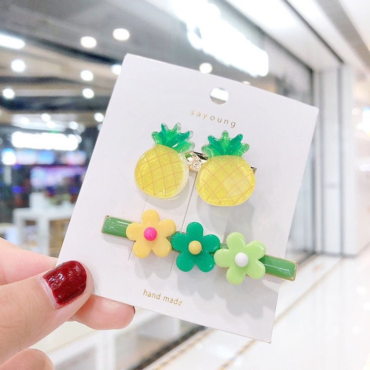 Cute Fruit Flowers Hairpins Kids Sweet Hair Accessories