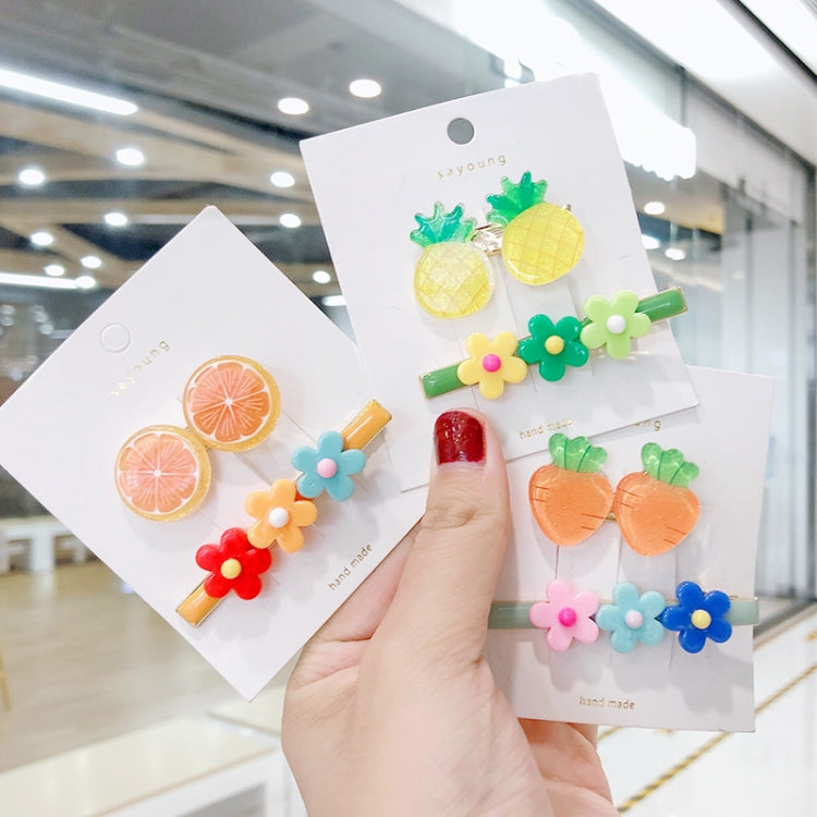 Cute Fruit Flowers Hairpins Kids Sweet Hair Accessories