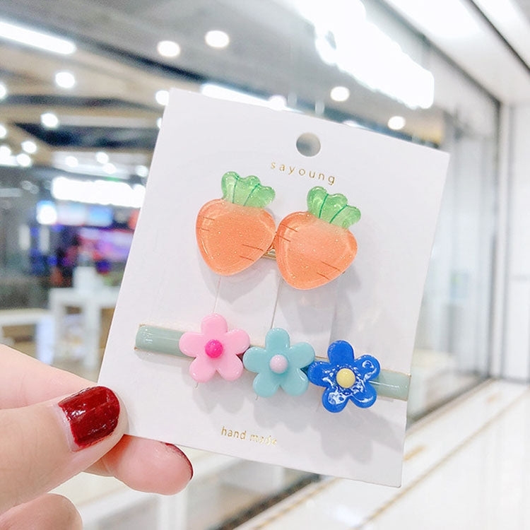 Cute Fruit Flowers Hairpins Kids Sweet Hair Accessories