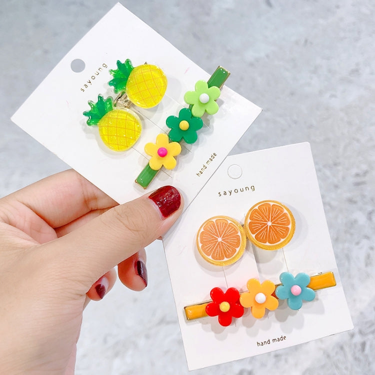 Cute Fruit Flowers Hairpins Kids Sweet Hair Accessories