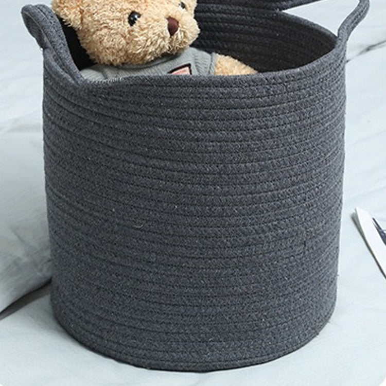 Woven Cottton Rope Laundry Basket Toy Storage Basket, Size:M