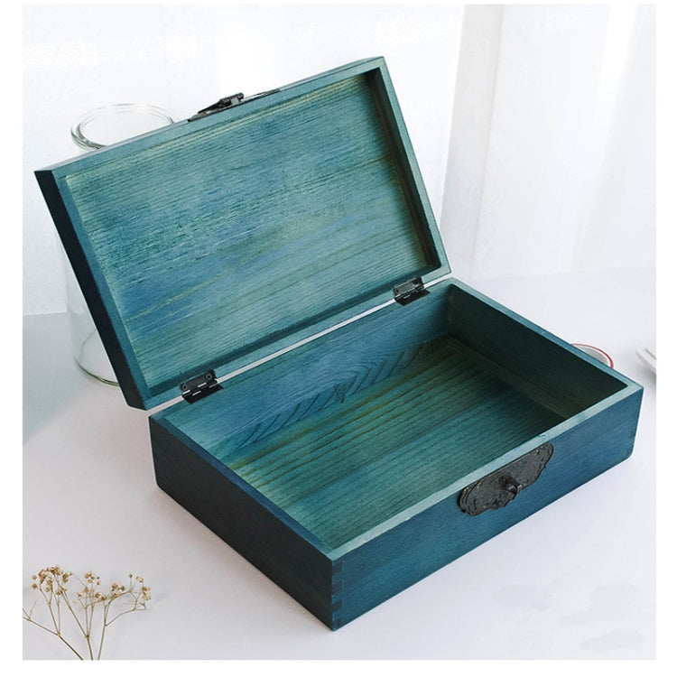 Exquisite Small Wooden Box Antique Lockable Jewelry Sundries Storage Box, Size:XL