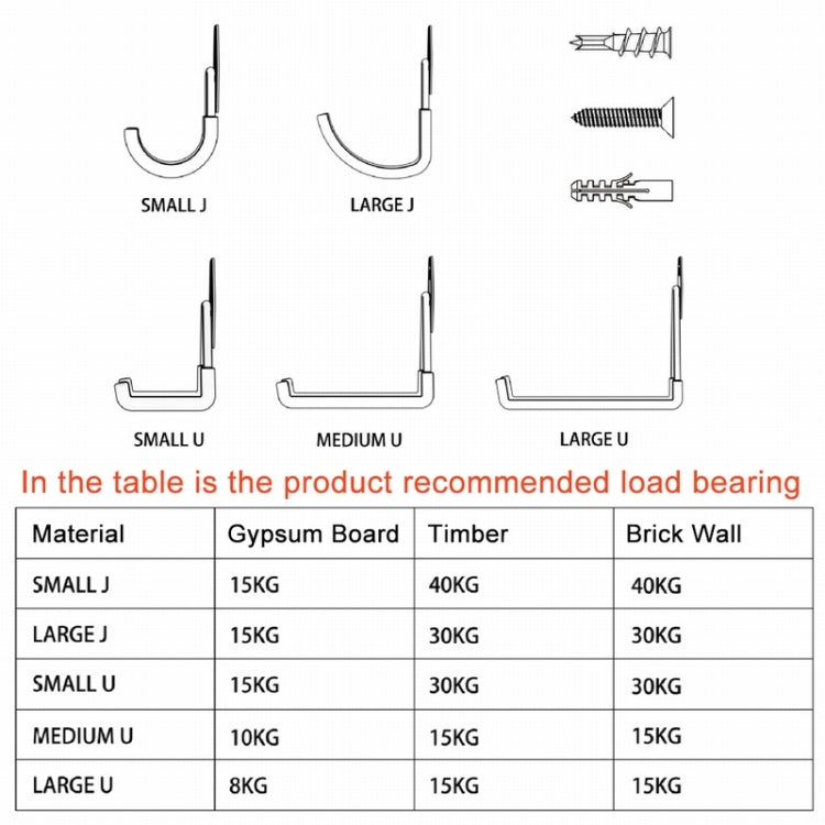 Storage Room Heavy Wall Mount Storage Rack Screw Installation Warehouse Tool Garden Hook