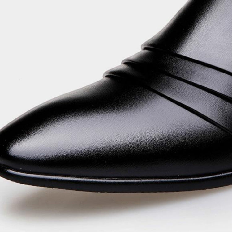Male Pointed Business Low To Help Casual Shoes Leather Shoes, Size:42