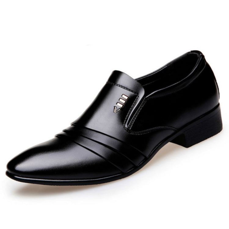 Male Pointed Business Low To Help Casual Shoes Leather Shoes, Size:43