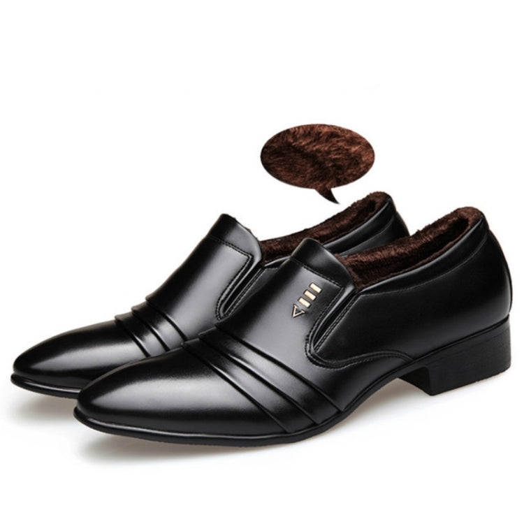 Male Pointed Business Low To Help Casual Shoes Leather Shoes, Size:43