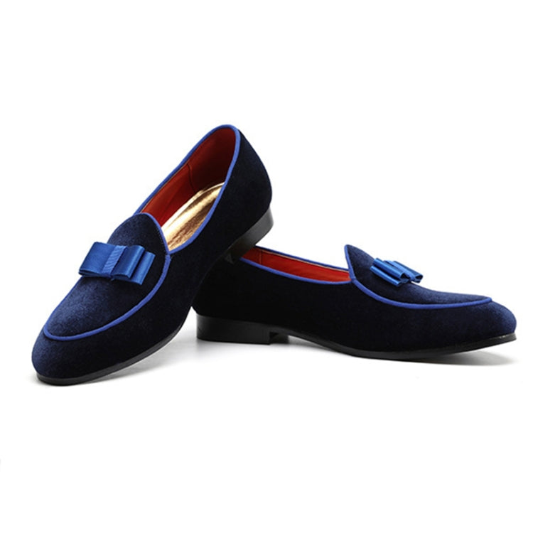 Male Peas Shoes Personalized Suede Bow Tide Shoes, Size:38