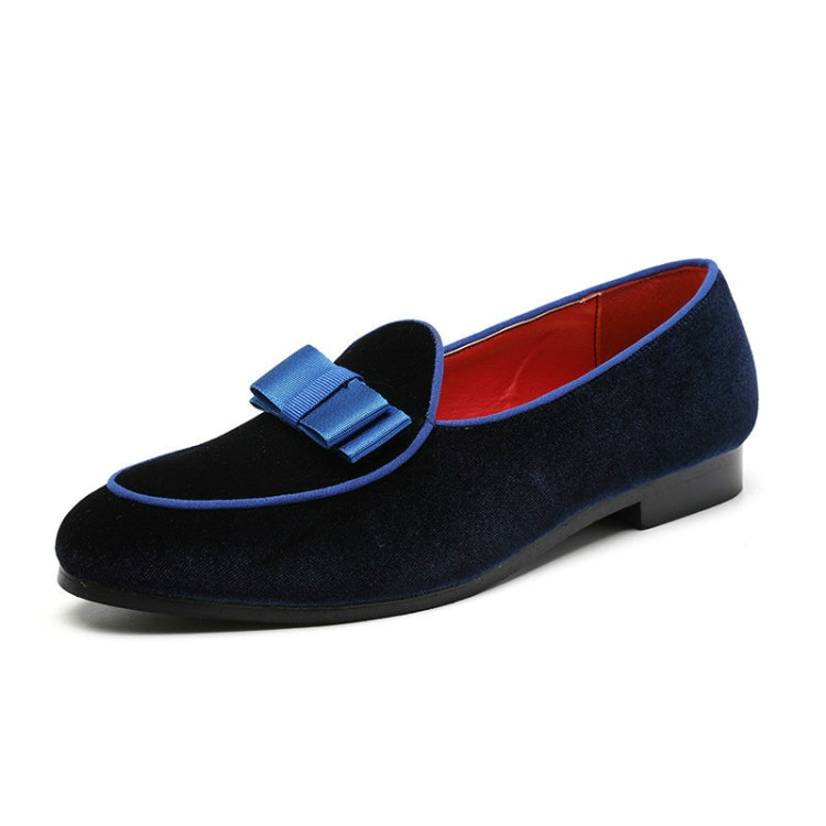 Male Peas Shoes Personalized Suede Bow Tide Shoes, Size:41