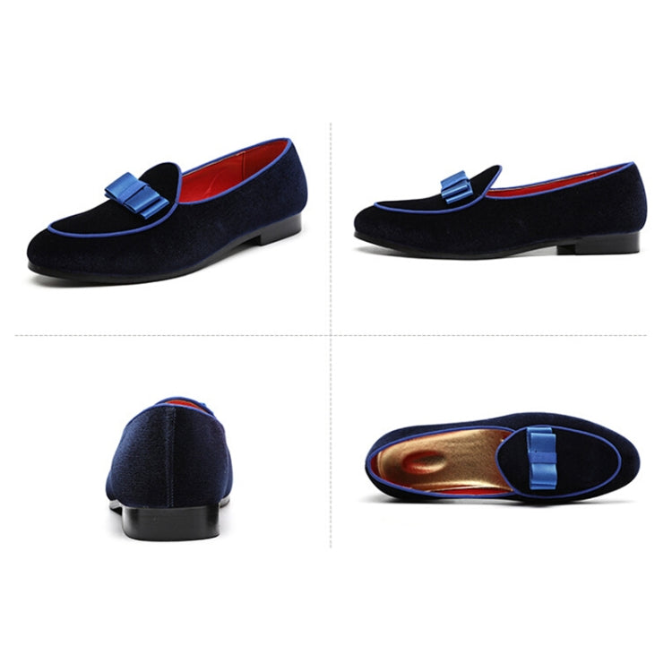 Male Peas Shoes Personalized Suede Bow Tide Shoes, Size:41