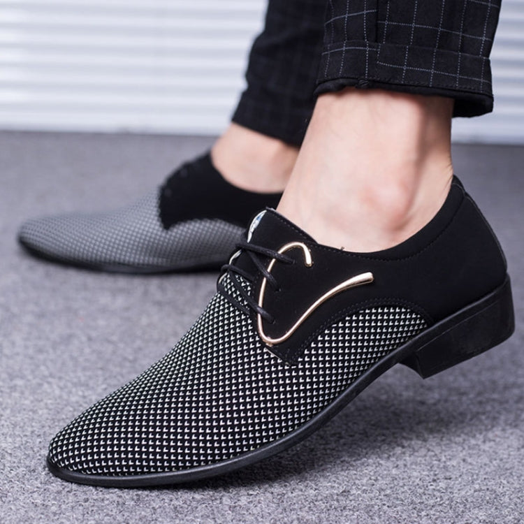 Men Pointed Shoes England Casual Men Shoes Fashion Leather Shoes, Size:41