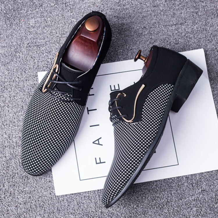 Men Pointed Shoes England Casual Men Shoes Fashion Leather Shoes, Size:41