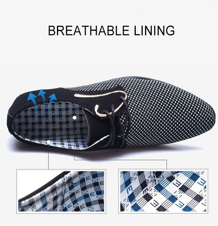 Men Pointed Shoes England Casual Men Shoes Fashion Leather Shoes, Size:42