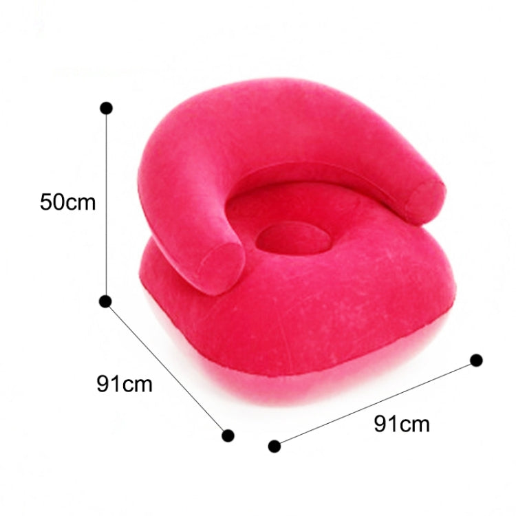 Inflatable Flocked Casual Lazy Couch Foldable Recliner U-shaped Base Sofa