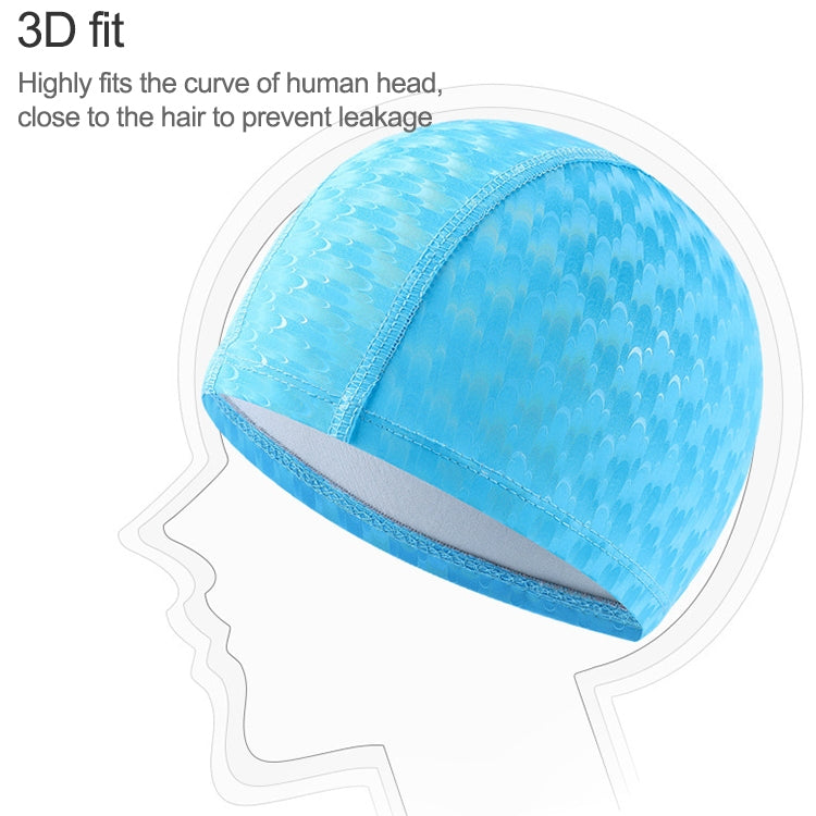 Adult Crescent PU Waterproof Comfortable Earmuff Swimming Cap