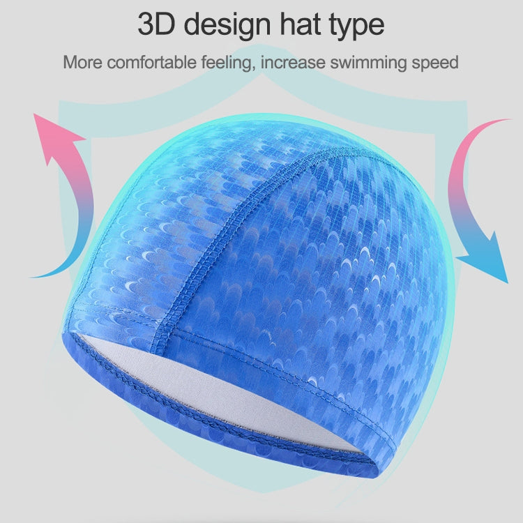 Adult Crescent PU Waterproof Comfortable Earmuff Swimming Cap