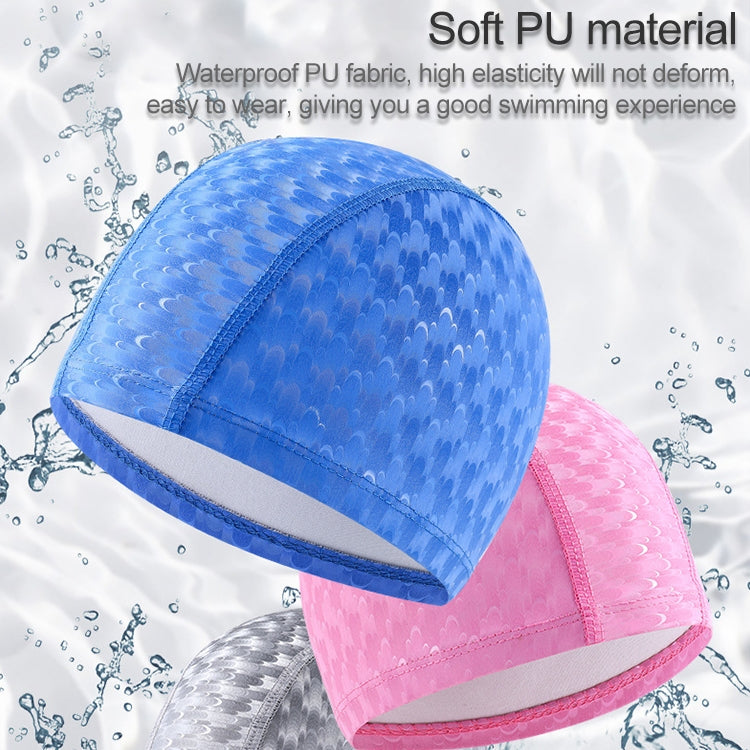 Adult Crescent PU Waterproof Comfortable Earmuff Swimming Cap