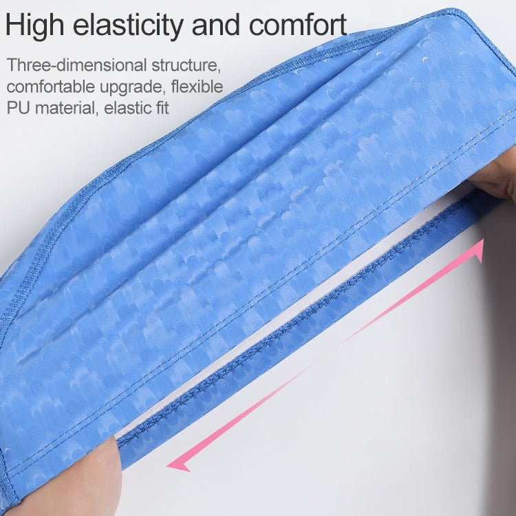 Adult Crescent PU Waterproof Comfortable Earmuff Swimming Cap