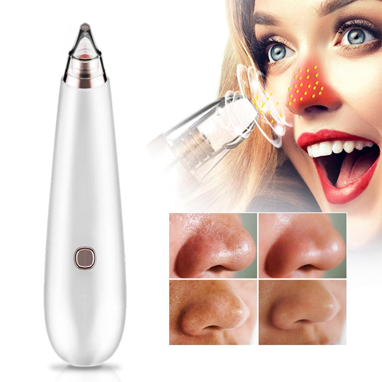 Electric Black Head Beauty Instrument Pore Cleaner Ceauty Care Tools, Specification:With 3 Tips(White)