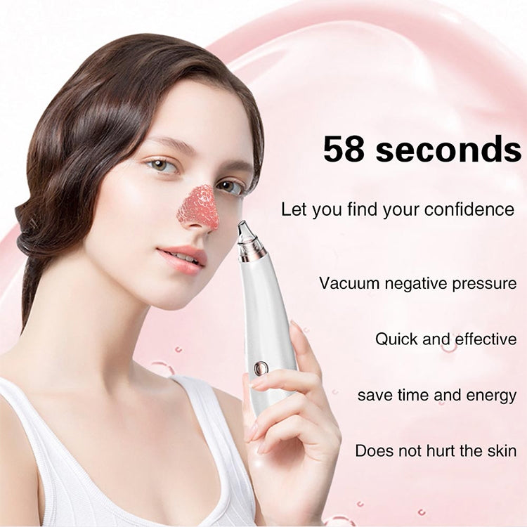 Electric Black Head Beauty Instrument Pore Cleaner Ceauty Care Tools, Specification:With 3 Tips(White)