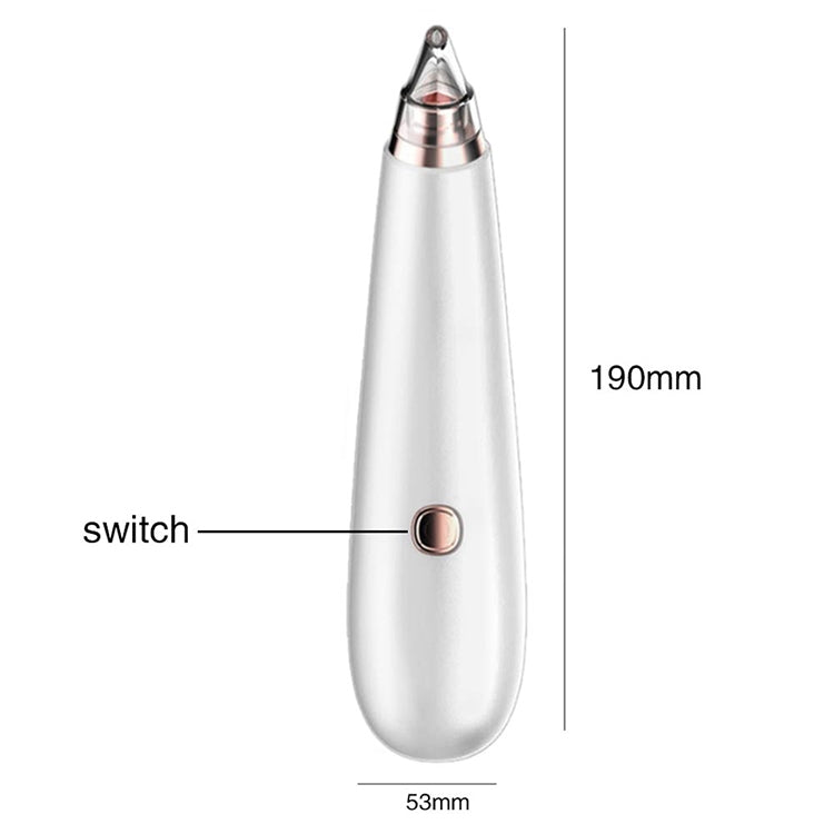 Electric Black Head Beauty Instrument Pore Cleaner Ceauty Care Tools, Specification:With 3 Tips(White)
