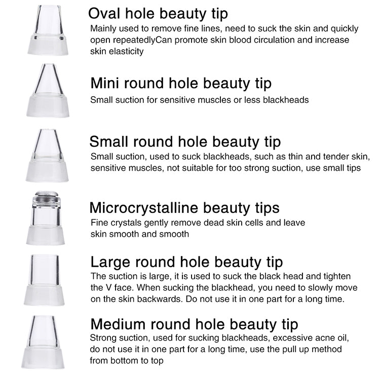 Electric Black Head Beauty Instrument Pore Cleaner Ceauty Care Tools, Specification:With 3 Tips(White)
