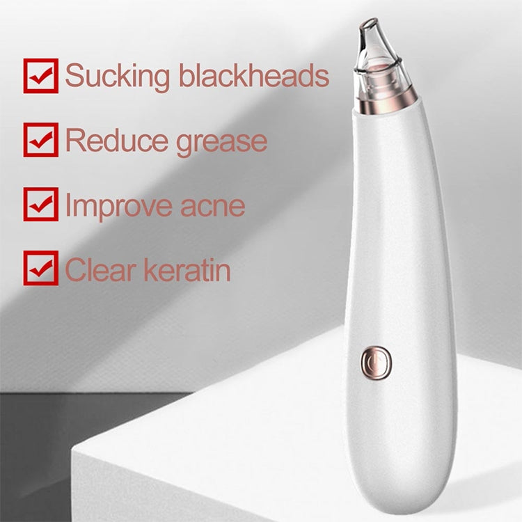 Electric Black Head Beauty Instrument Pore Cleaner Ceauty Care Tools, Specification:With 3 Tips(White)
