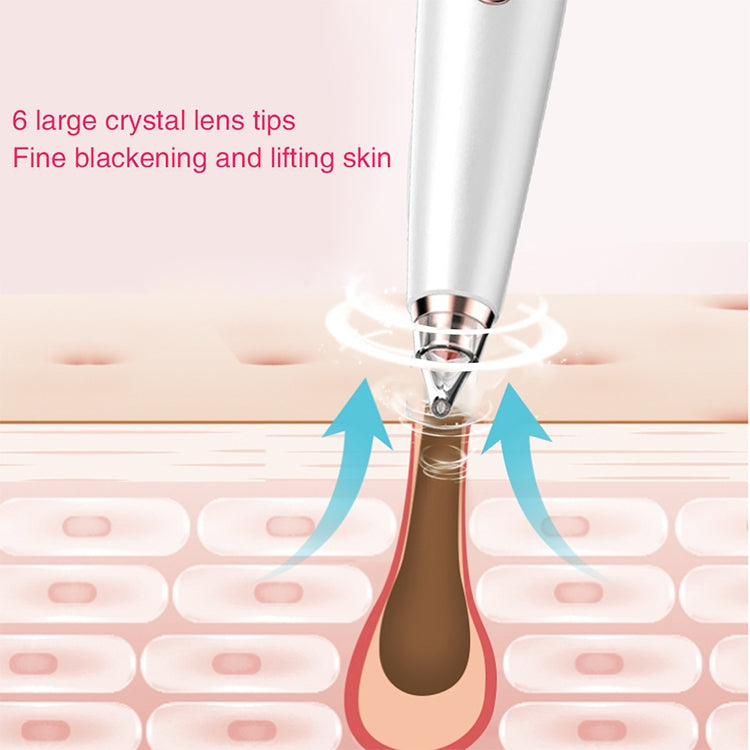 Electric Black Head Beauty Instrument Pore Cleaner Ceauty Care Tools, Specification:With 3 Tips(White)