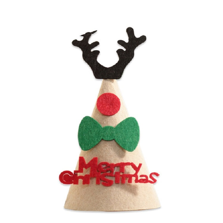 2 PCS DIY Children Handmade Christmas Gift Christmas Hat Stereo Christmas Tree Decorations Ornaments, Type:Gentleman Deer
