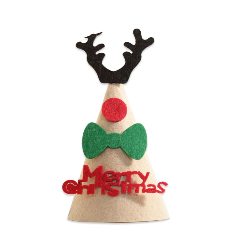 2 PCS DIY Children Handmade Christmas Gift Christmas Hat Stereo Christmas Tree Decorations Ornaments, Type:Gentleman Deer