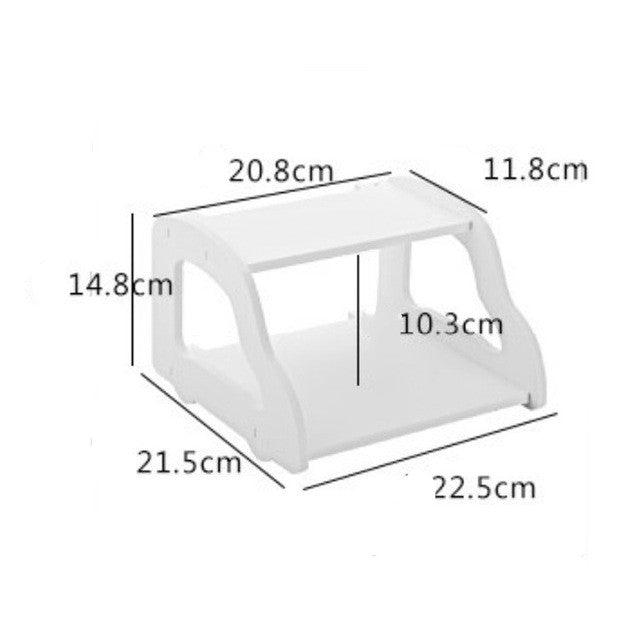 Car Style Wall Shelf Free Punching TV Top Box Rack Router Storage Rack, Size:22.5x21.5x14.8cm